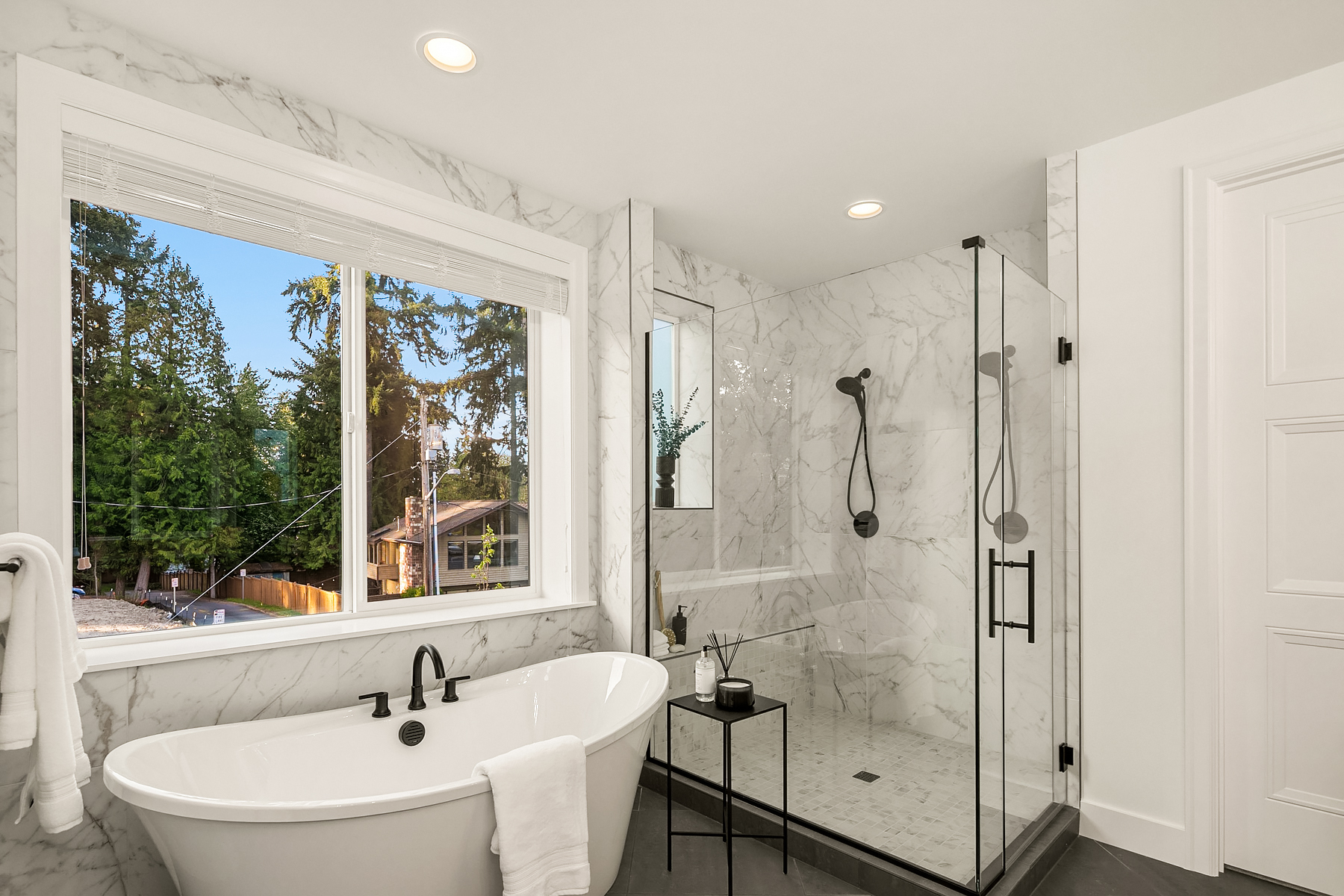 Decorus Reserve Luxury Model Home Staging Primary Suite Bathroom